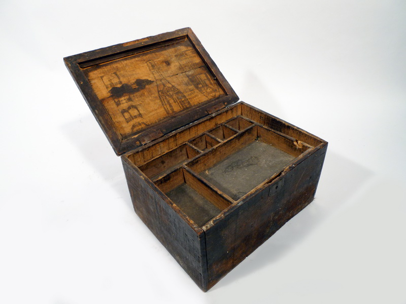 caja herramientas bandeja madera 20x38x26 1u